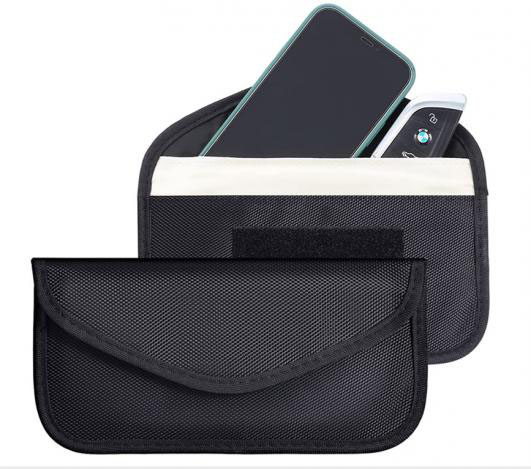 2 Pack Faraday Bags for Car Keys and Cell Phone, Signal Blocking Key Pouch, Anti Theft Car Protection