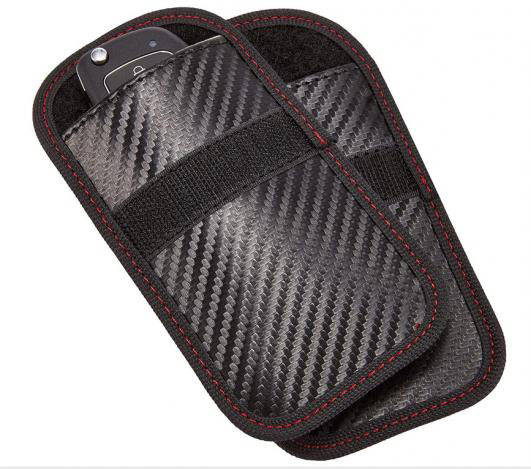 2 Pack Mini Anti-Theft Pouch Key Fob RFID Signal Blocking Faraday Bag for Key Fob