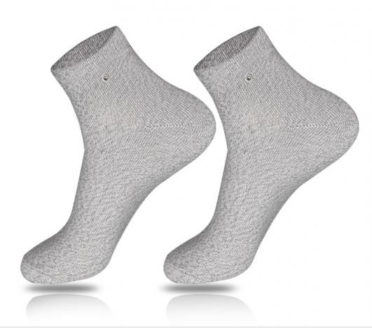 Amazon Bestseller Silver Fiber Therapy Electrode Conductive Foot Massage Physiotherapy Socks