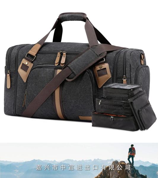 Canvas Duffle Bag, Waterproof Weekender Bag