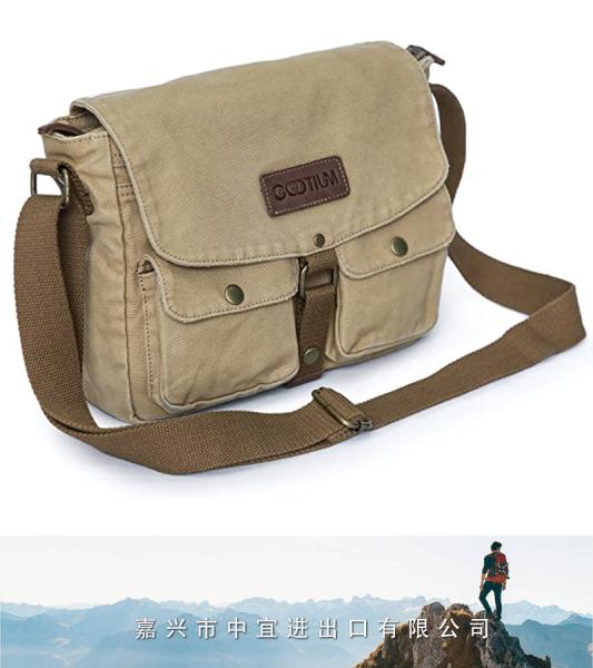 Canvas Messenger Bag, Crossbody Shoulder Bag