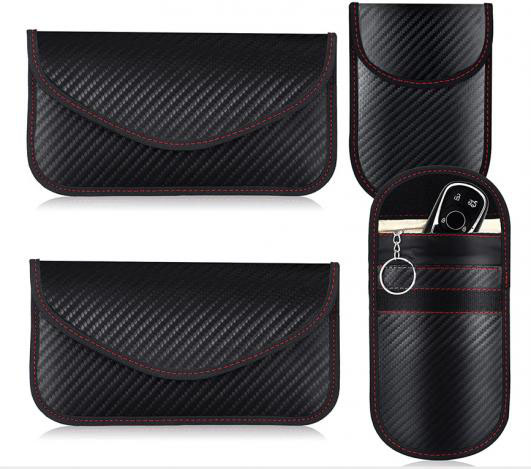 Car Key Fob Bags Faraday Cage Protector Car RFID Signal Blocking Cases Anti Theft Fob Pouch