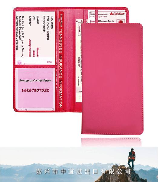 Car Registration Holder, Insurance Card Holder