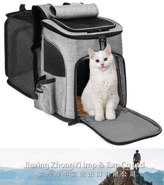 Cat Backpack Carrier, Foldable Pet Travel Bag