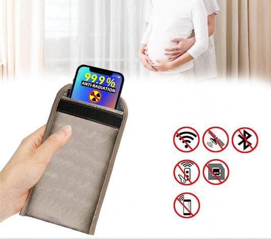 Cell Phone Anti-Radiation Sleeve Faraday Bag Pregnant Phone Rf Signal Shielding Blocker 5G GPS EMF RFID Signal Blocking Bag