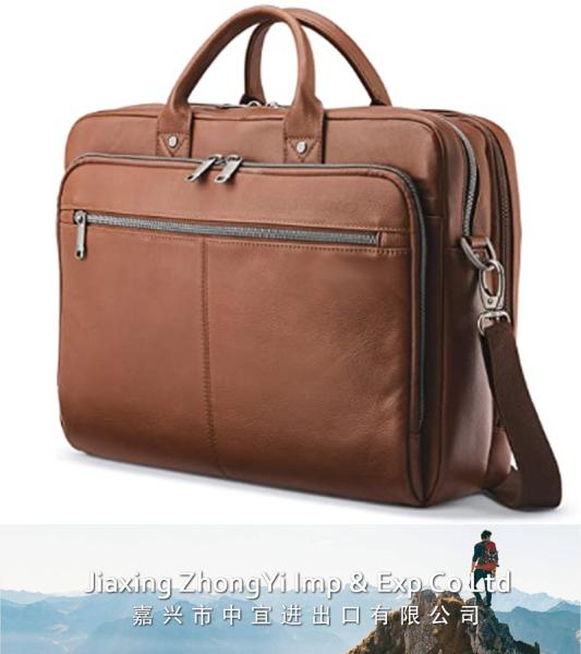 Classic Leather Toploader Briefcase