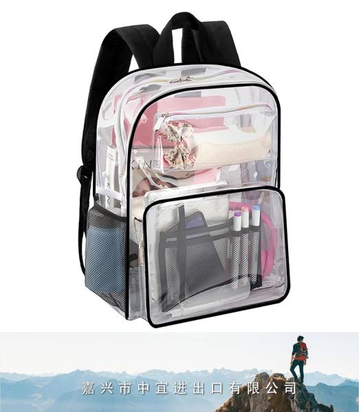 Clear Backpack, Heavy Duty PVC Waterproof Clear Bag