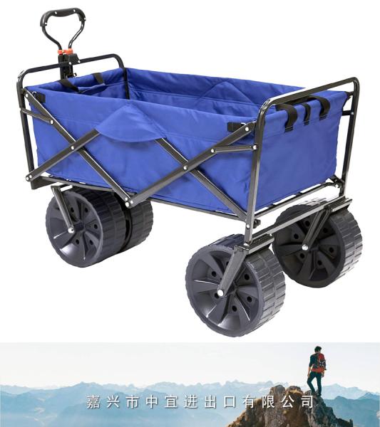 Collapsible Folding Wagon, Outdoor Beach Garden Utility Wagon Cart