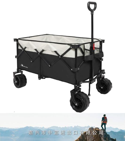 Collapsible Outdoor Utility Wagon, Folding Garden Portable Hand Cart