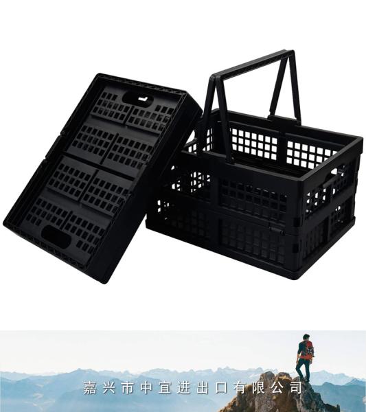 Collapsible Plastic Crate, Shopping Basket
