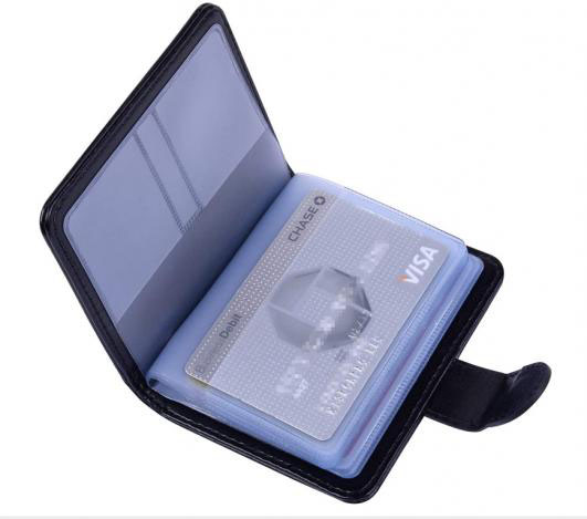 Credit Card Holder, Premium PU Leather Slim RFID Blocking Debit Card Protector Wallet Organizer Case