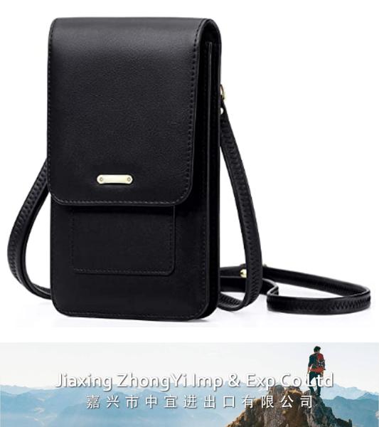 Crossbody Cell Phone Bag, Leather Shoulder Bag