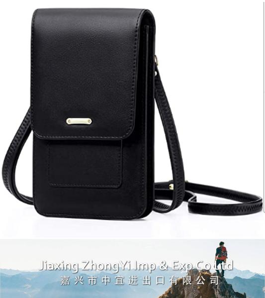 Crossbody Cell Phone Bag, Leather Shoulder Bag