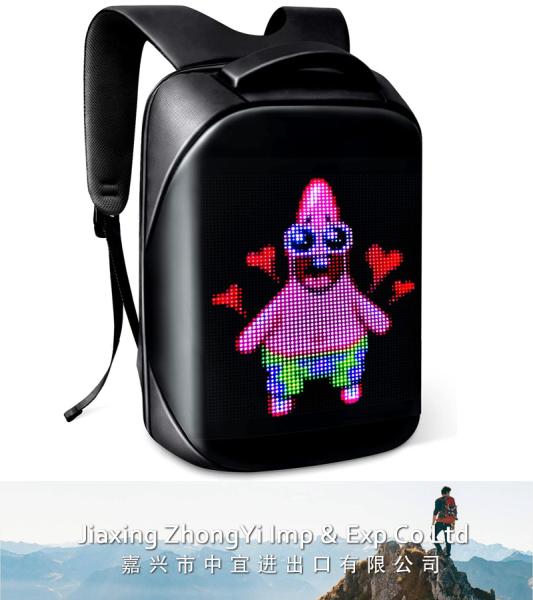 DIY Fashion Backpack, LED Travel Laptop Backpack