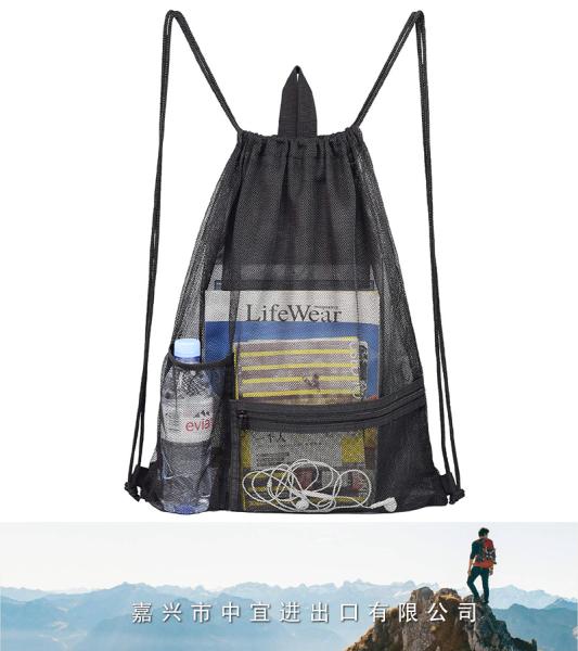 Drawstring Mesh Bag, Gym Backpack