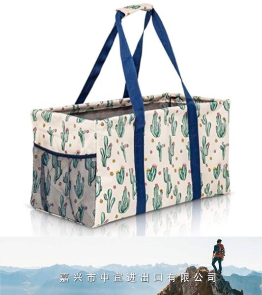 Extra Large Utility Tote Bag, Beach Canvas Basket