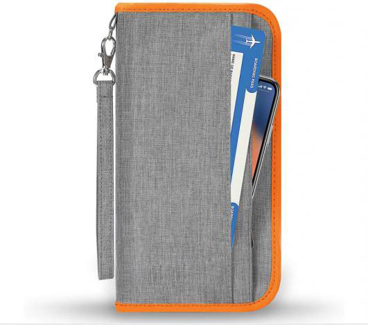 Family Passport Holder RFID-Blocking Travel Wallet Ticket Holder Document Organizer