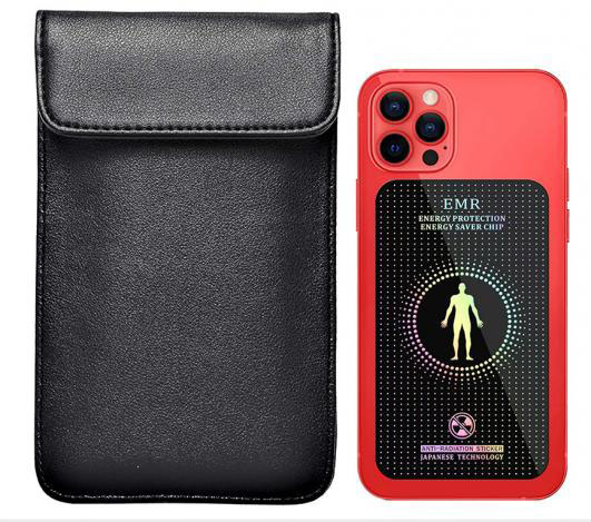 Faraday Bag and EMF Protection Sticker for Cell Phone