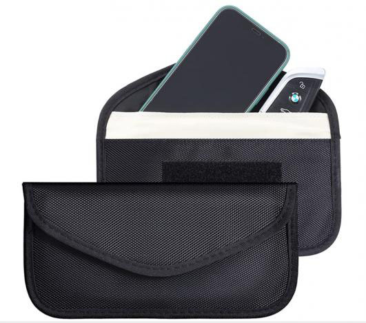 Faraday Bags for Car Keys and Cell Phone, Signal Blocking Key Pouch, Anti Theft Car Protection