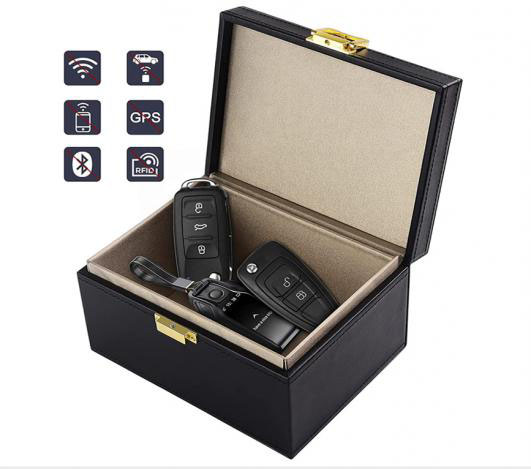 Faraday Box, Key Fob Protector, RFID Box for Car Keys, Carbon Fiber Signal Blocker for Keyless Fob, Car Key Signal Blocker Box