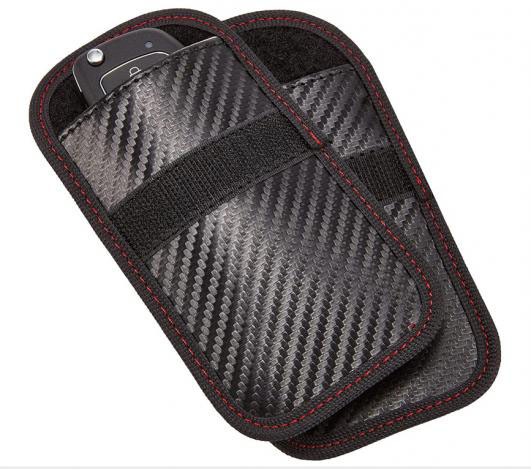 Faraday Key Fob Protector 2 Pack Mini Anti-Theft Pouch Key Fob RFID Signal Blocking Faraday Bag