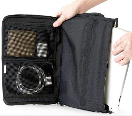 Faraday Tablet Bag Multi-Functional Travel Case with Accessory Pockets and Built-in Faraday Sleeve Signal-Blocking, Anti-Tracking, Anti-Hacking, Anti-Spying Faraday Cage
