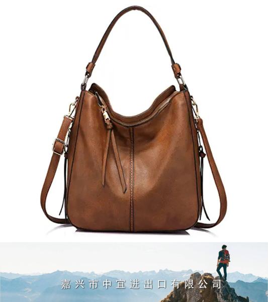 Faux Leather Hoob Bag, Designer Ladies Hobo Bag