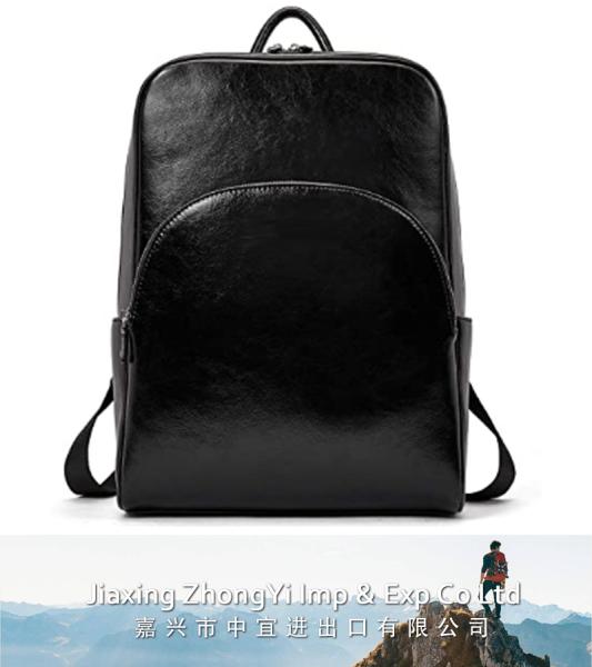 Genuine Leather Backpack, College Shoulder Bag