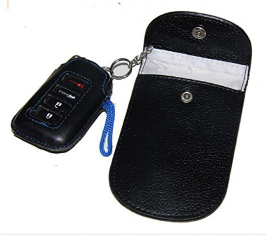 Genuine Leather Car Key Signal Blocker Case