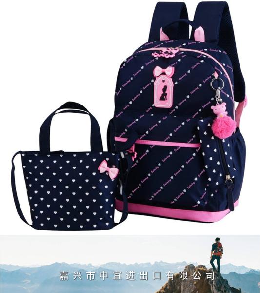 Heart Printing Backpack, Travel Daypack