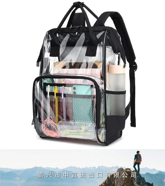 Heavy Duty Clear Backpack, PVC Plastic Backpack