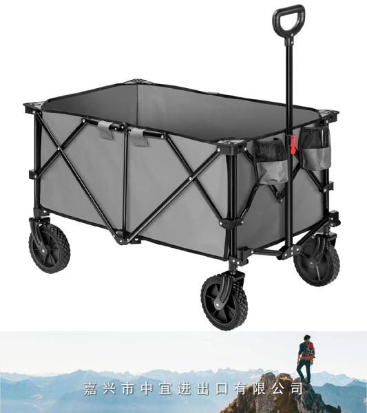 Heavy Duty Folding Collapsible Wagon, Utility Outdoor Camping Cart