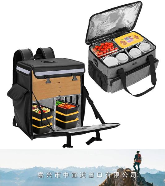 Insulated Food Delivery Backpack, Waterproof Delivery Bag