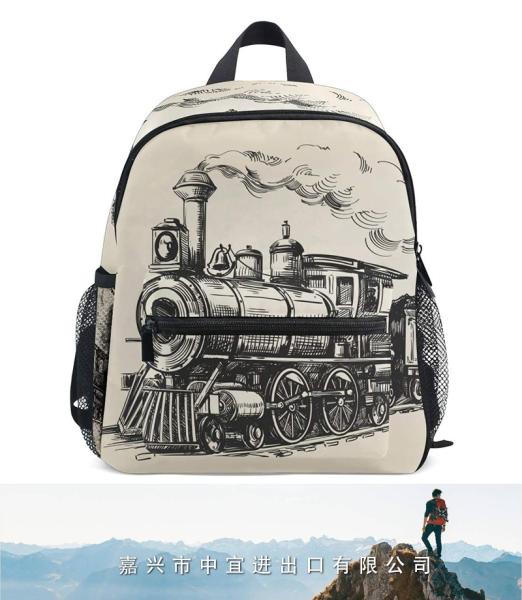 Kids Backpack, Train Transport School Bag