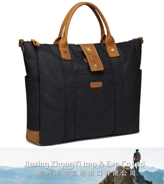Laptop Bag, Waxed Canvas Laptop Tote