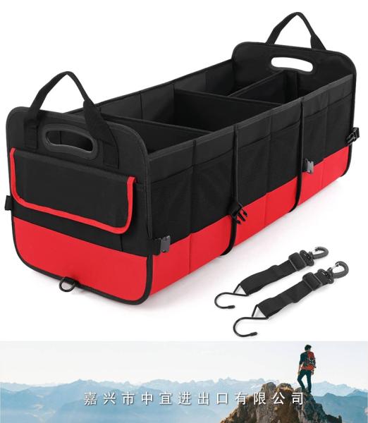Large Car Trunk Organizer, Collapsible Compartments Cargo Storage Box