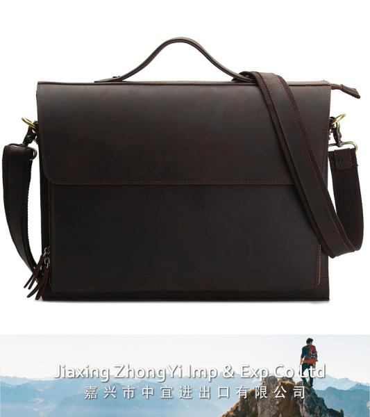 Leather Briefcase, Leather Laptop Bag