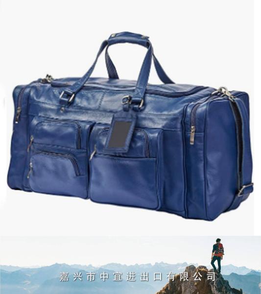 Leather Duffel Travel Bag, Sports Gym Bag