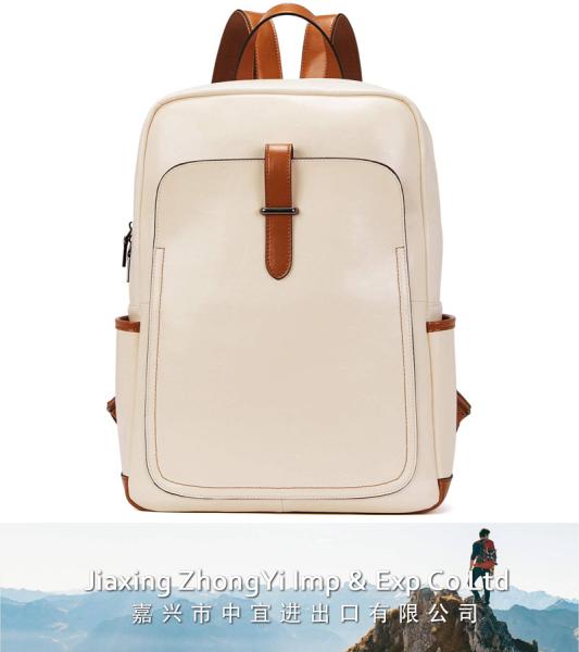 Leather Laptop Backpack, Casual Bag