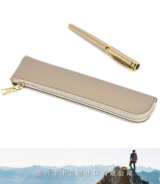 Leather Pencil Case, Thin Soft Pen Bag