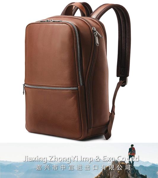 Leather Slim Backpack