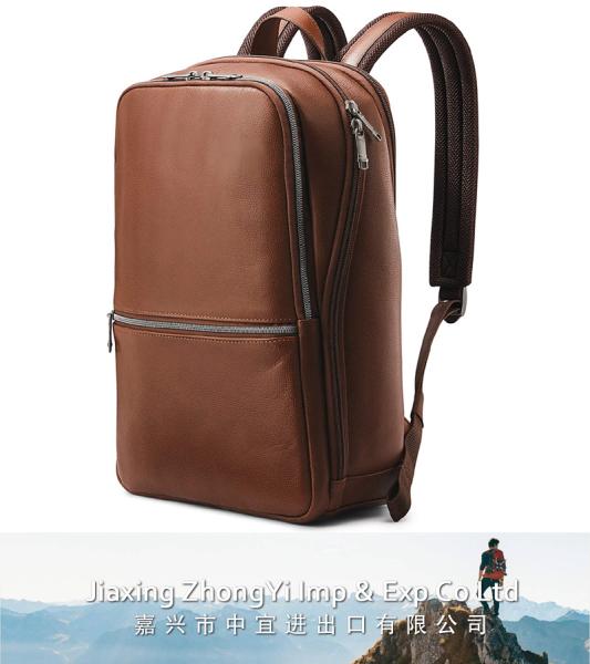 Leather Slim Backpack