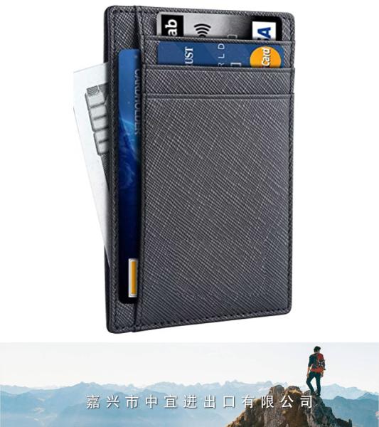 Leather Slim Wallet, RFID Blocking Wallet