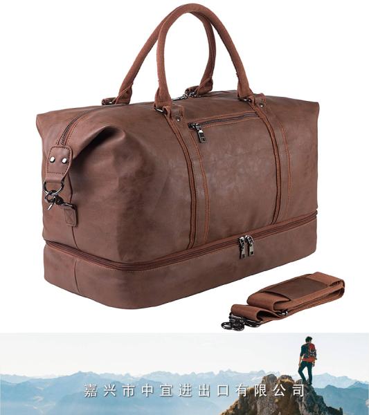 Leather Travel Bag, Large Carry On Bag