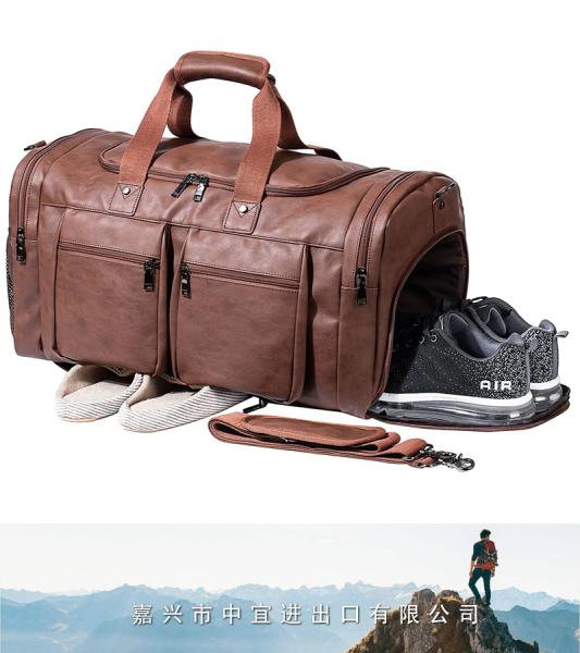 Leather Travel Bag, Travel Tote Duffel Bag