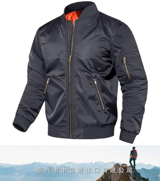 Mens Casual Thicken Jacket, Slim Fit Outwear
