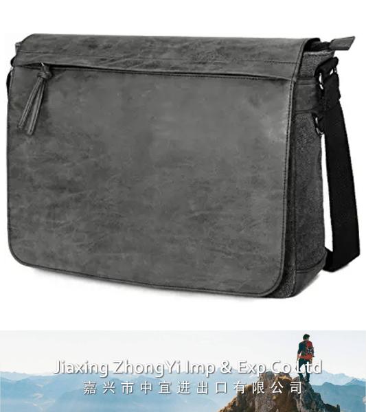 Mens Laptop Messenger Bag, Water Resistant Shoulder Bag