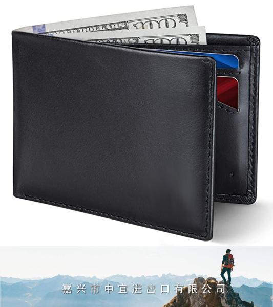 Mens Slim Bifold Wallet, RFID Blocking Wallet