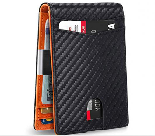 Mens Slim Wallet Larger Capacity with 12 Slots RFID Blocking Bifold Front Pocket Wallet