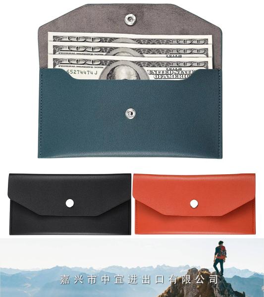 Money Cash Envelopes Bag, PU Leather Cash Money Pouch